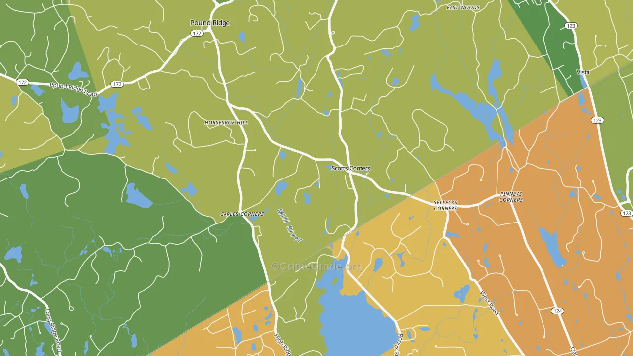 Scotts Corners, NY Map of Vandalism Rates