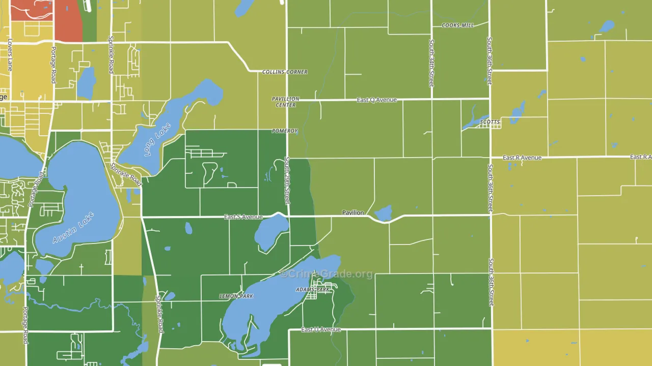 Scotts, MI Map of Vandalism Rates