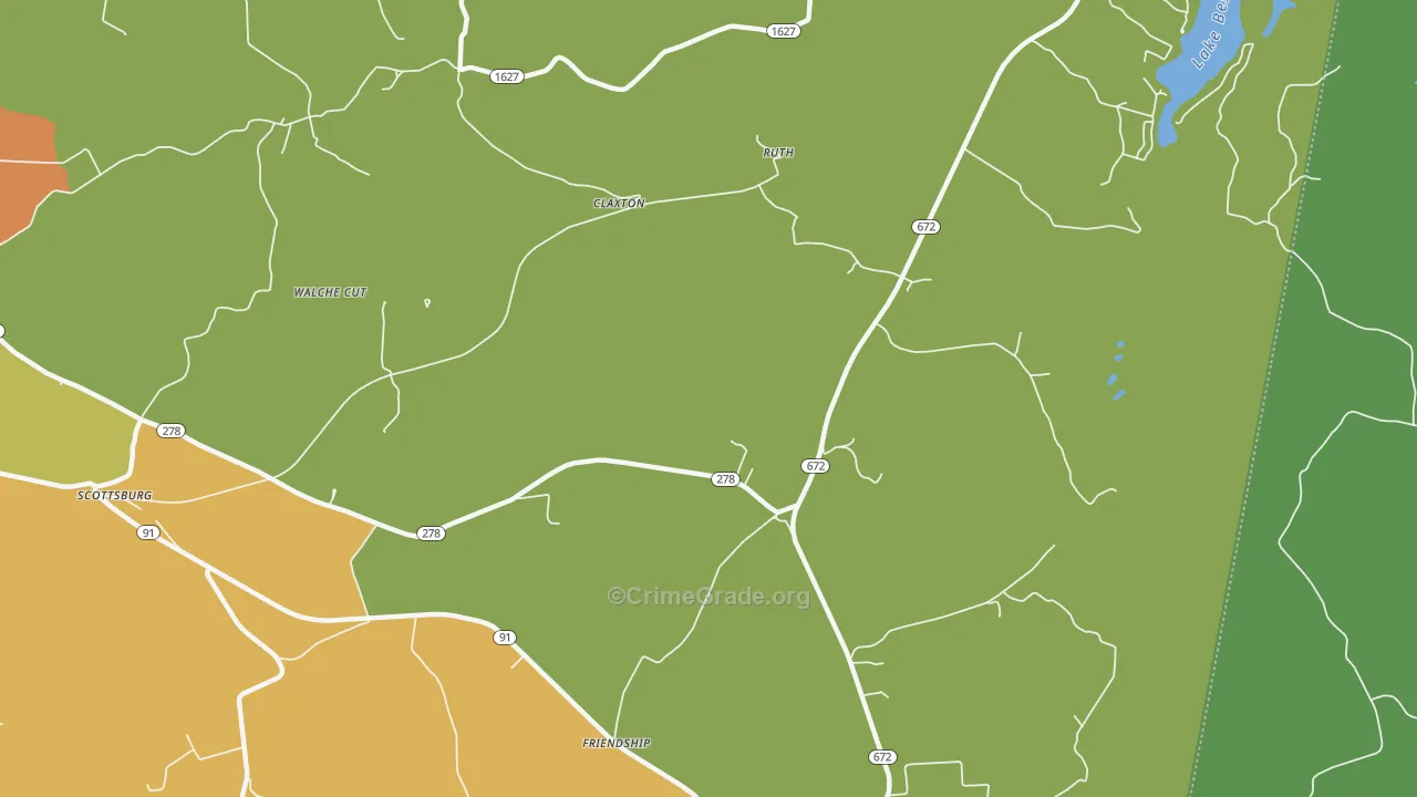 Scottsburg, KY Map of Vandalism Rates