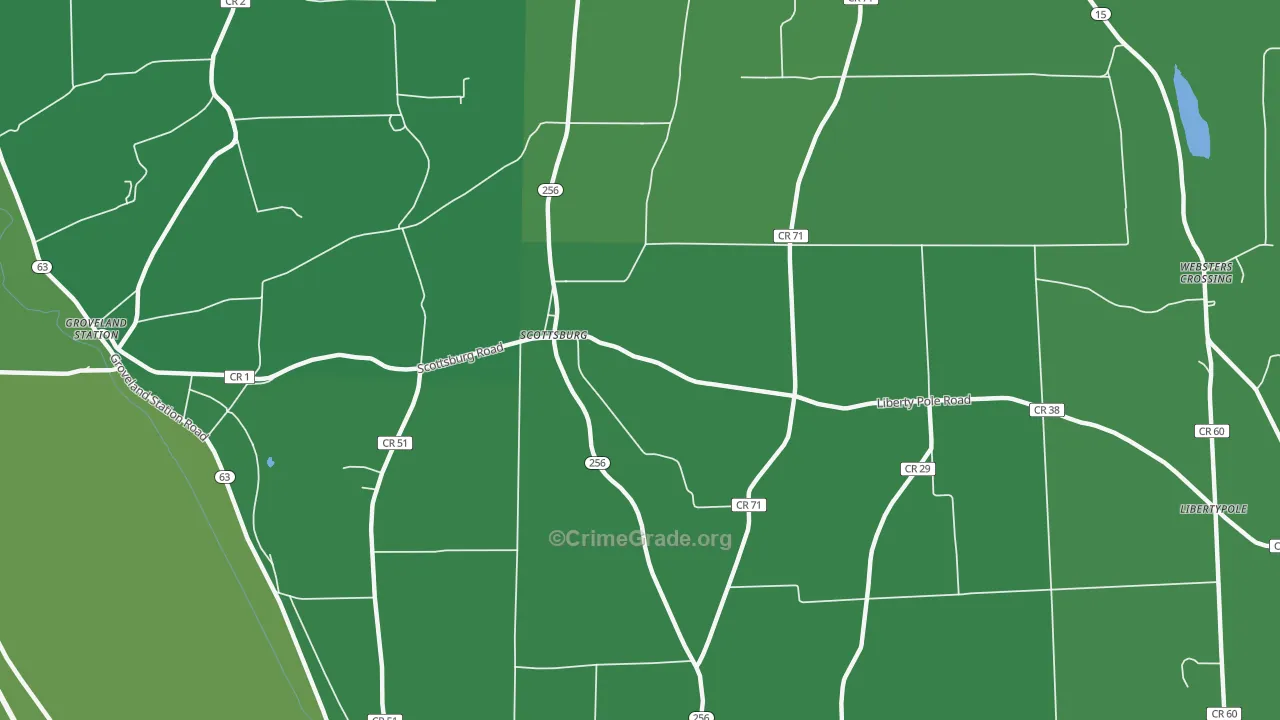 Scottsburg, NY Map of Vandalism Rates