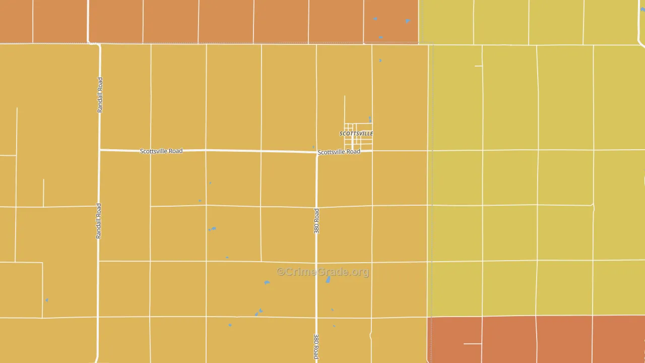 Scottsville, KS Map of Vandalism Rates