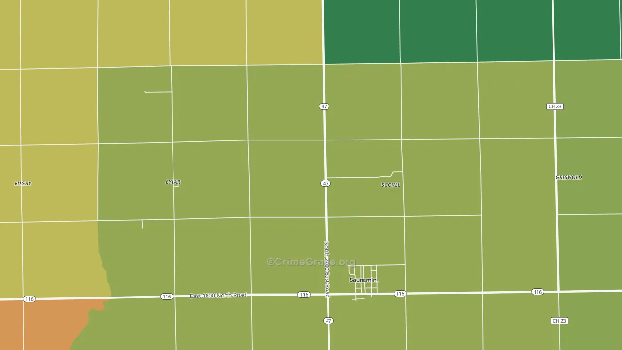 Scovel, IL Map of Vandalism Rates