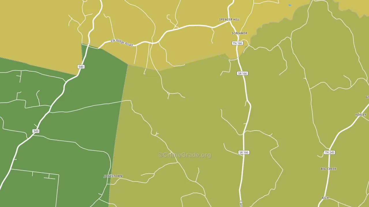 Screamer, TN Map of Vandalism Rates