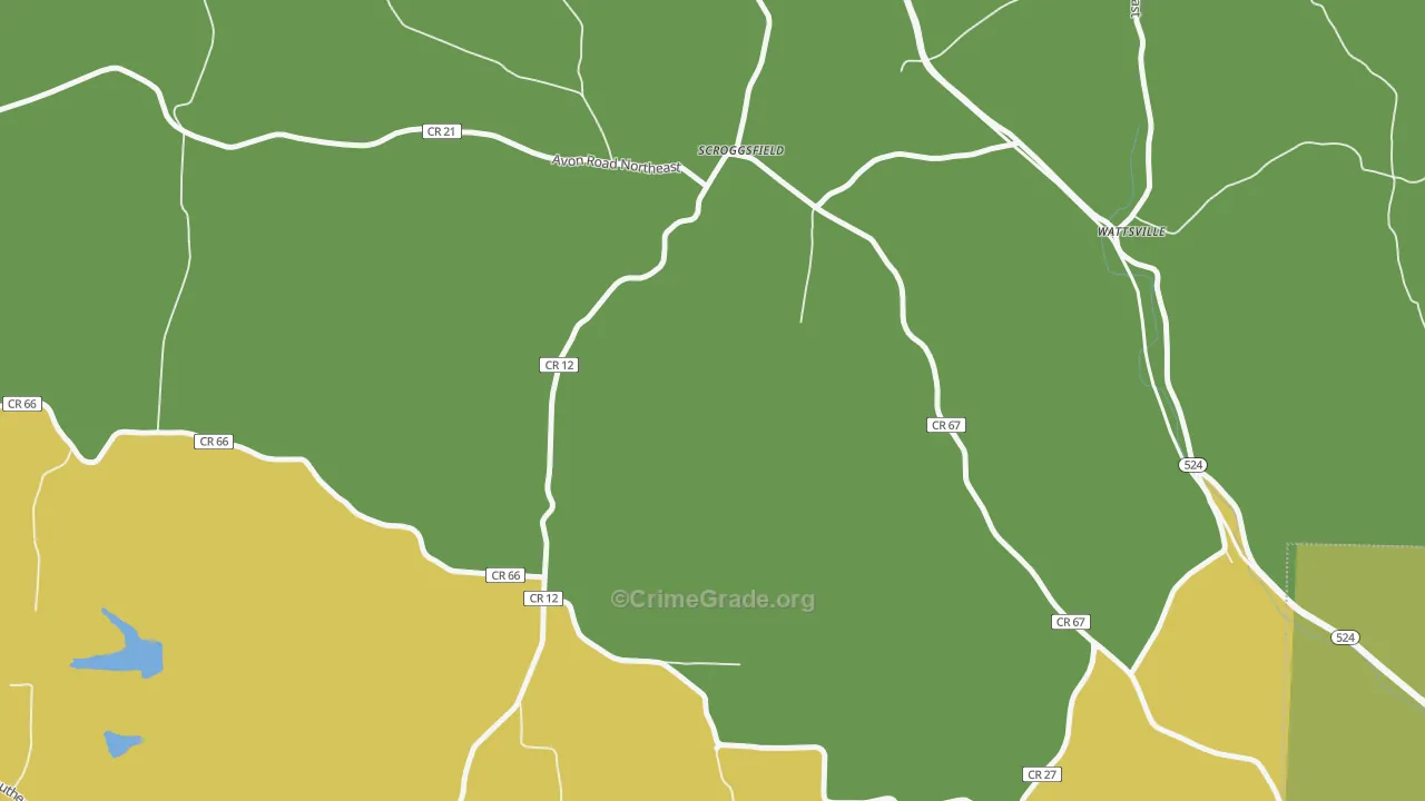Scroggsfield, OH Map of Vandalism Rates