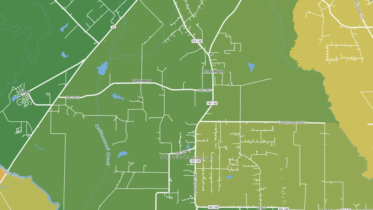 Scurry, TX Map of Vandalism Rates