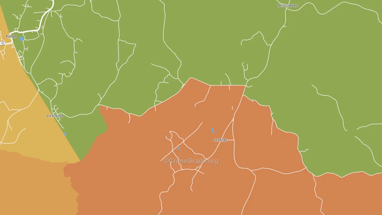 Scyrene, AL Map of Vandalism Rates