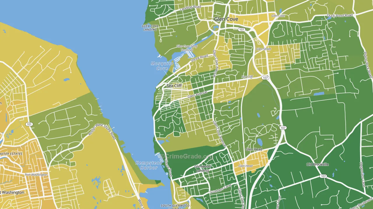 Sea Cliff, NY Map of Vandalism Rates