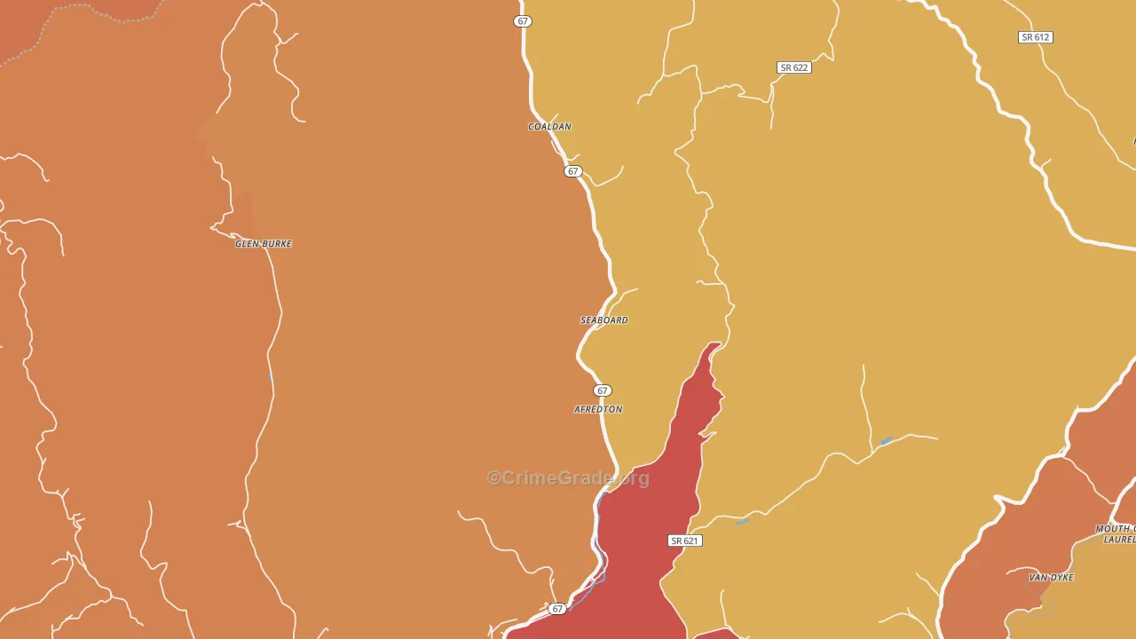 Seaboard, VA Map of Vandalism Rates