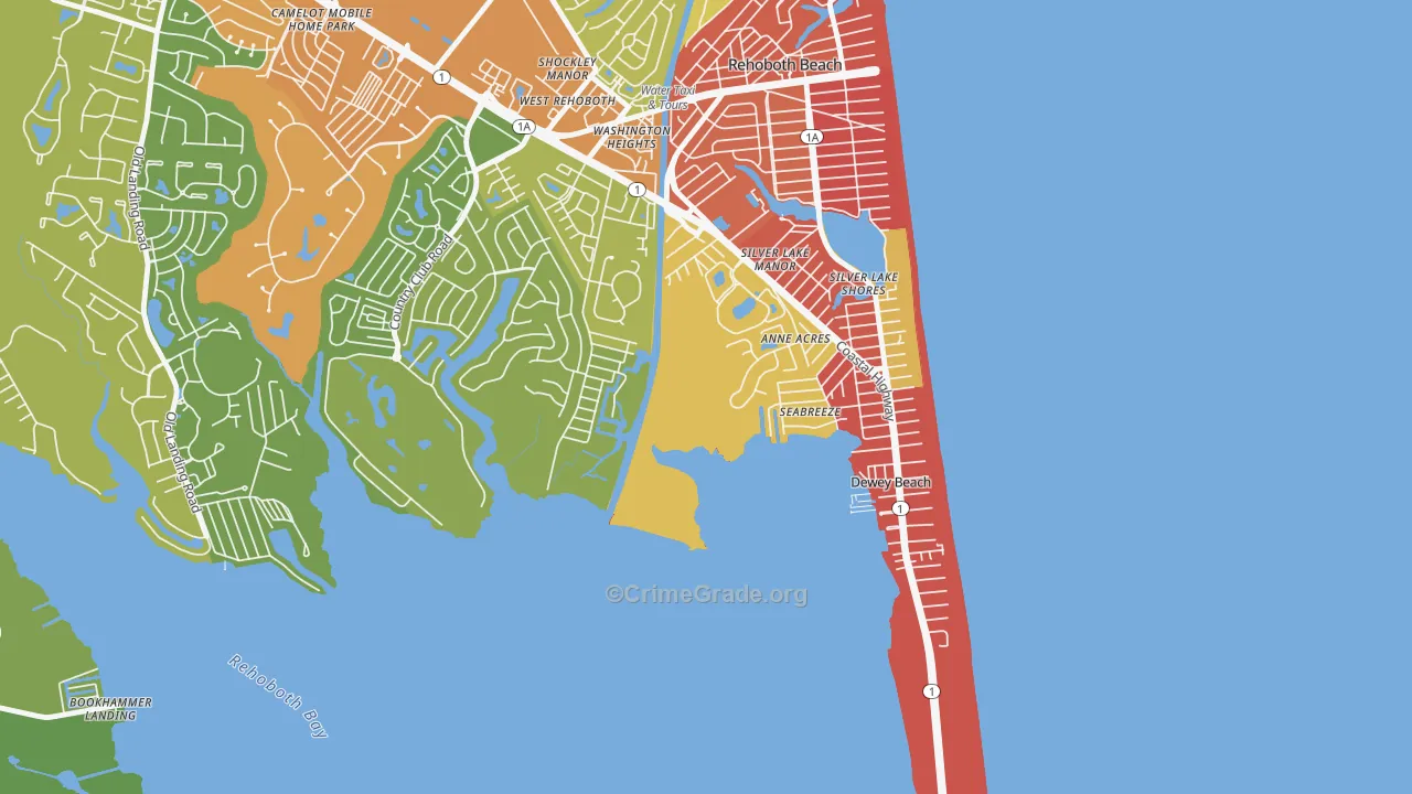 Seabreeze, DE Map of Vandalism Rates