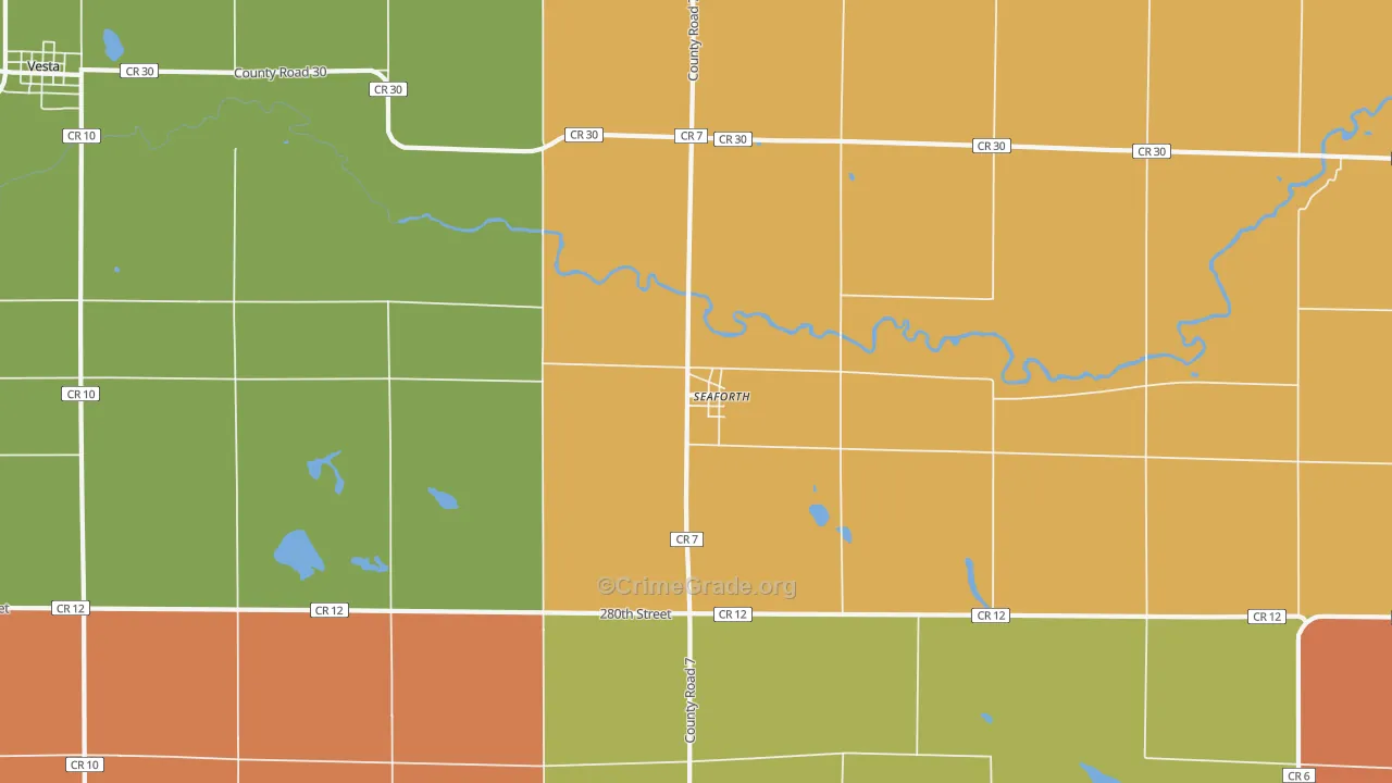 Seaforth, MN Map of Vandalism Rates