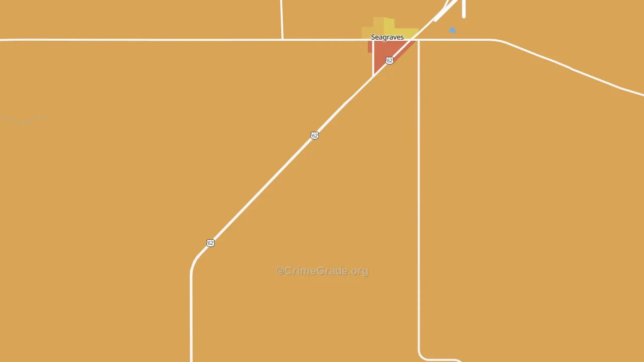 Seagraves, TX Map of Vandalism Rates