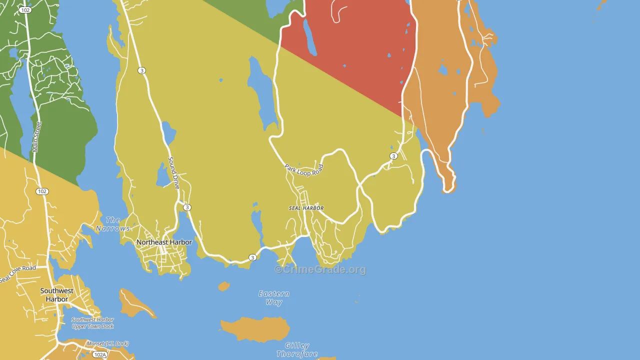 Seal Harbor, ME Map of Vandalism Rates