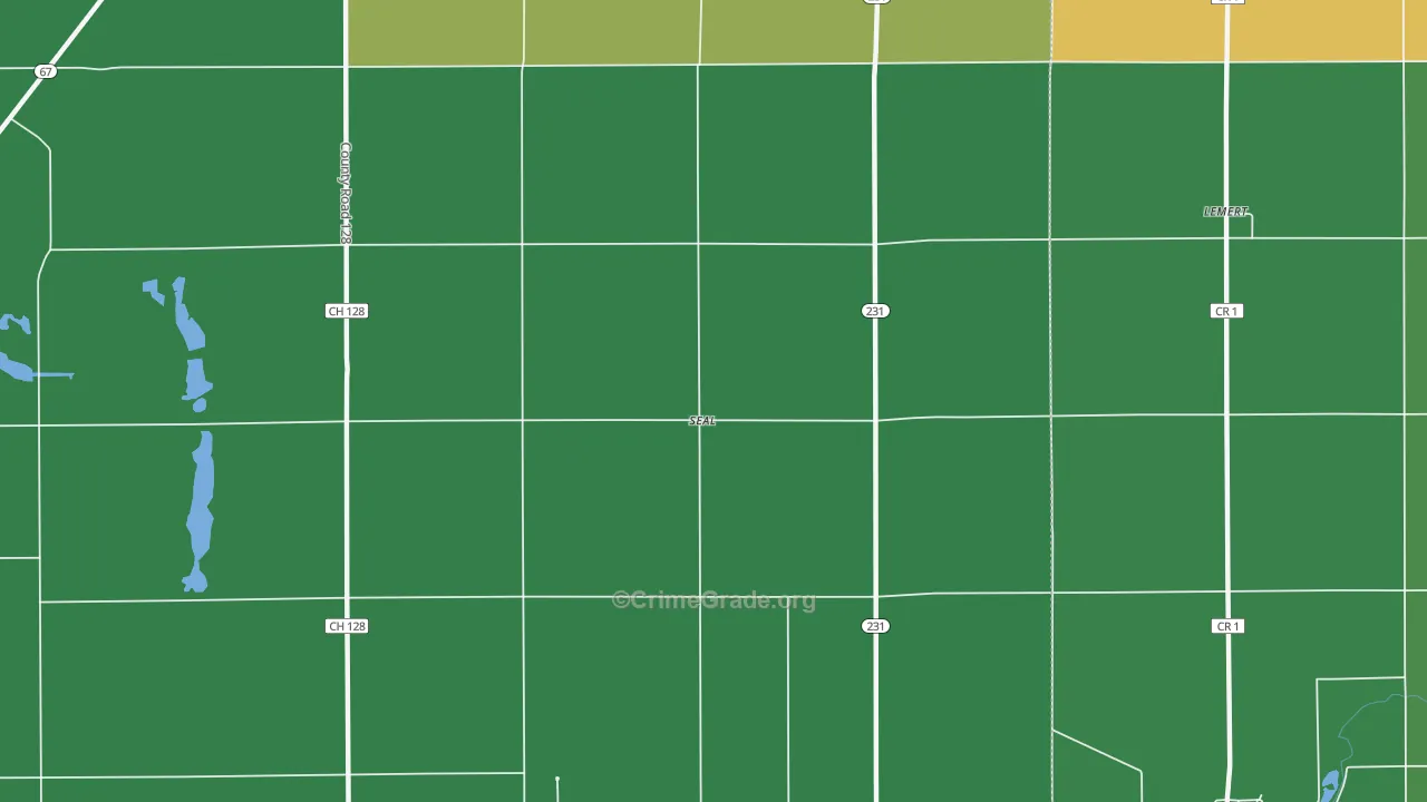 Seal, OH Map of Vandalism Rates