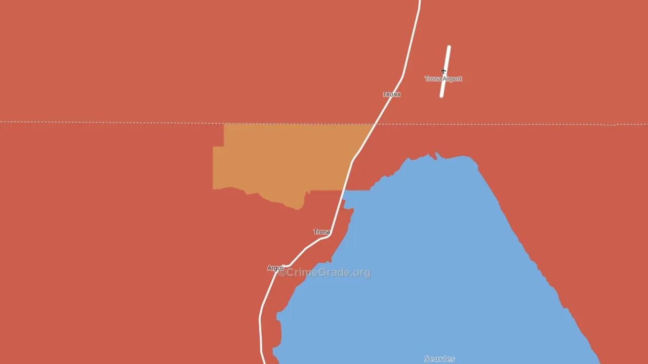 Searles Valley, CA Map of Vandalism Rates