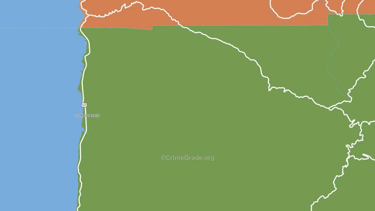 Searose Beach, OR Map of Vandalism Rates