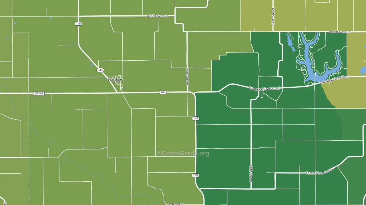 Searsboro, IA Map of Vandalism Rates