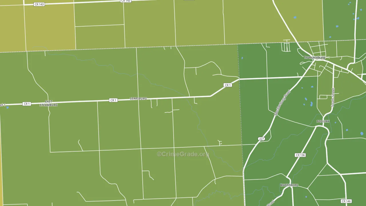 Searsburg, NY Map of Vandalism Rates