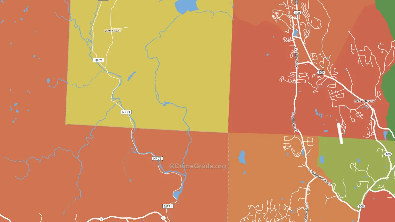 Searsburg, VT Map of Vandalism Rates