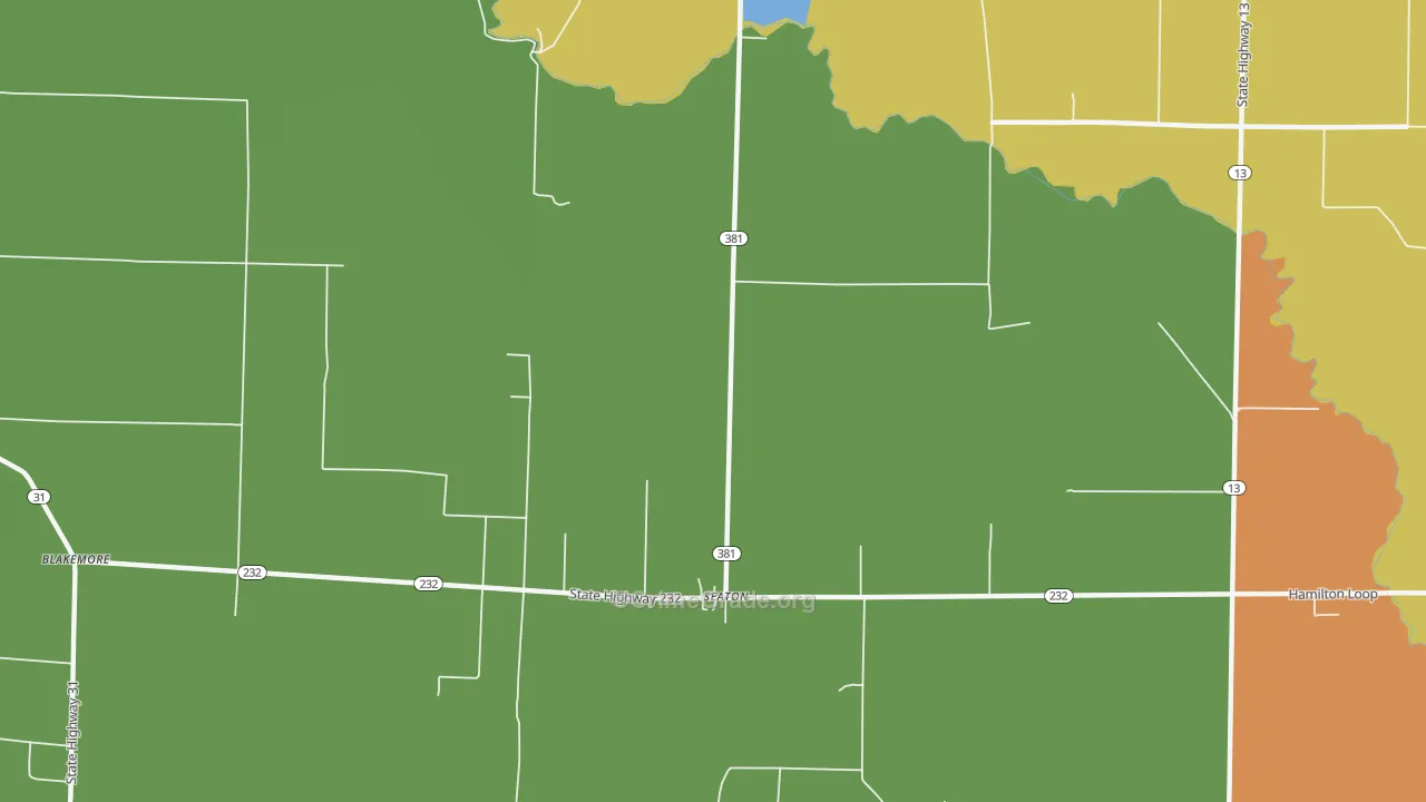 Seaton, AR Map of Vandalism Rates