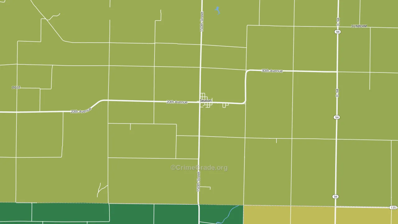 Seaton, IL Map of Vandalism Rates