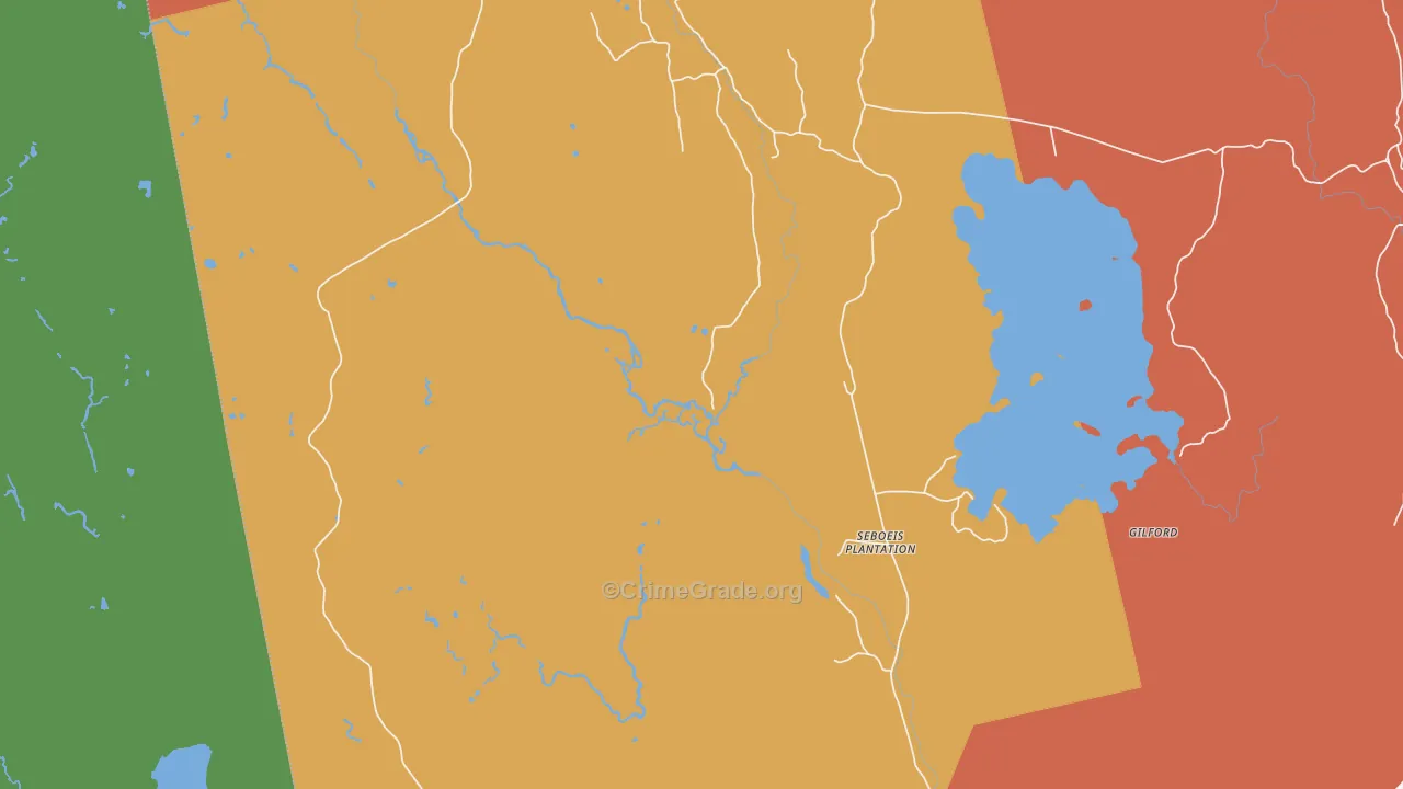 Seboeis, ME Map of Vandalism Rates
