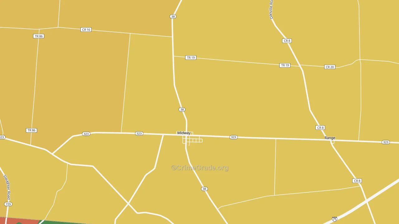 Sedalia, OH Map of Vandalism Rates