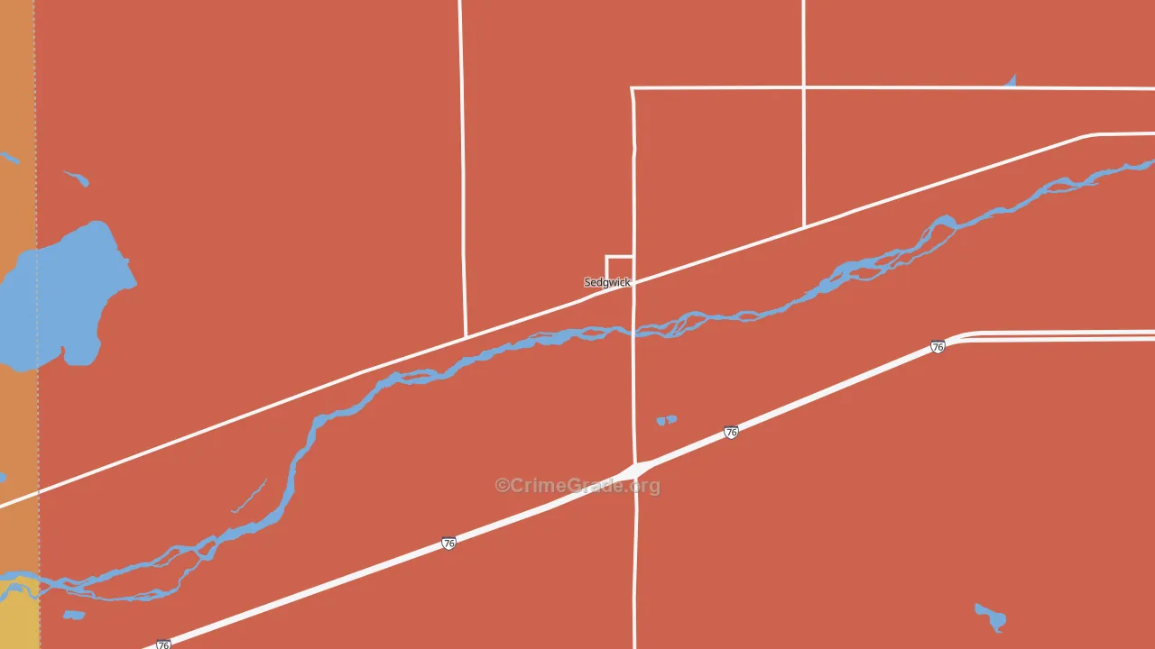 Sedgwick, CO Map of Vandalism Rates