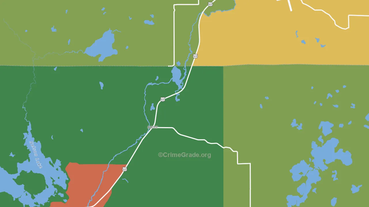 Seeleys, WI Map of Vandalism Rates
