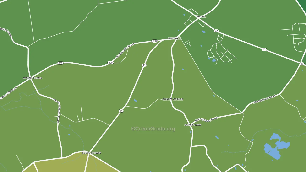 Seeneytown, DE Map of Vandalism Rates