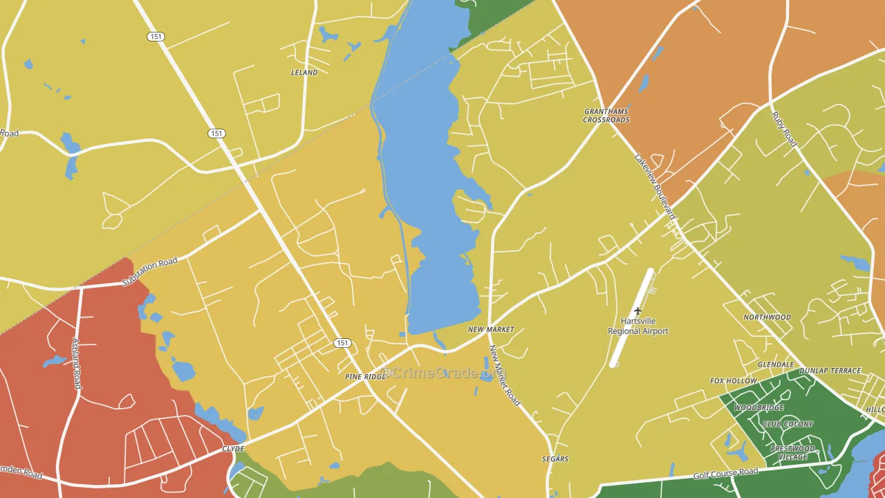 Segars, SC Map of Vandalism Rates
