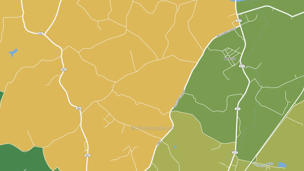 Seger, PA Map of Vandalism Rates