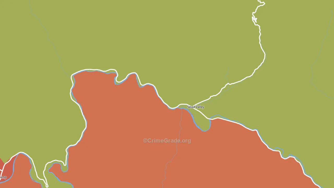 Seiad Valley, CA Map of Vandalism Rates