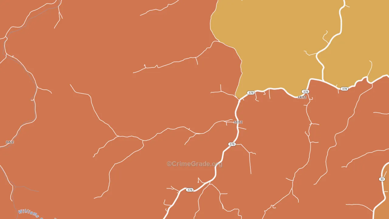 Seitz, KY Map of Vandalism Rates