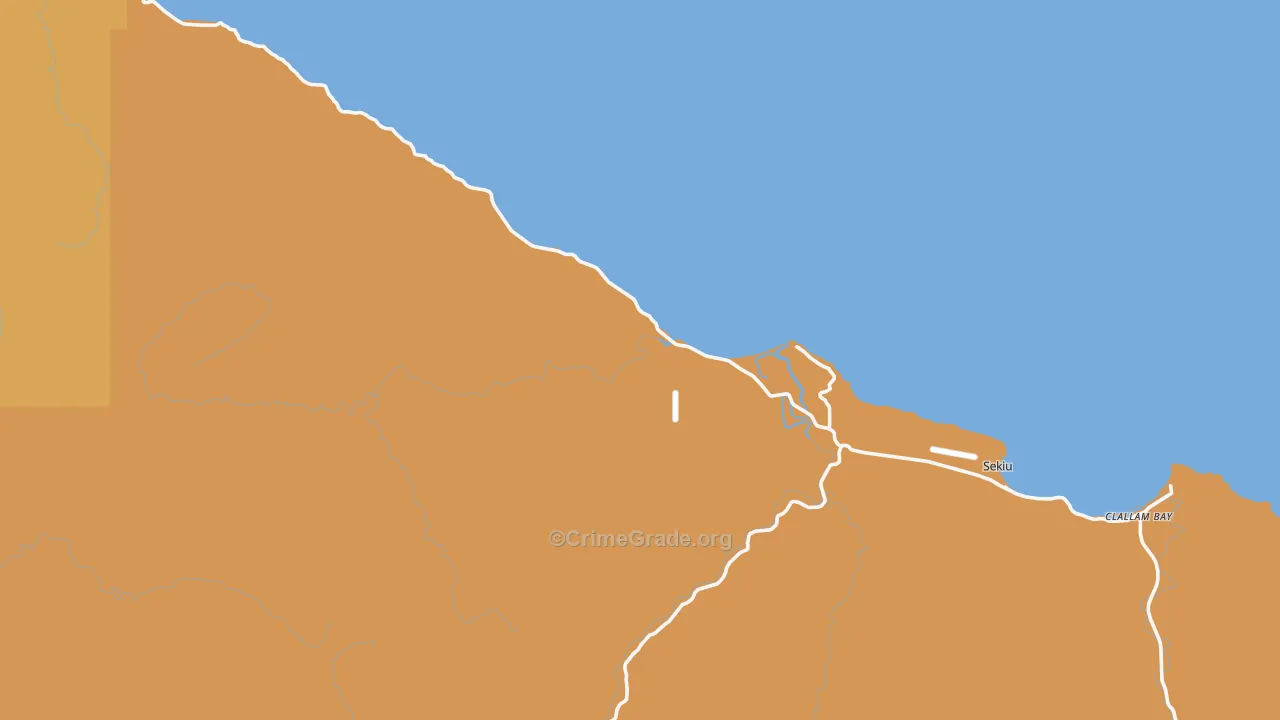 Sekiu, WA Map of Vandalism Rates