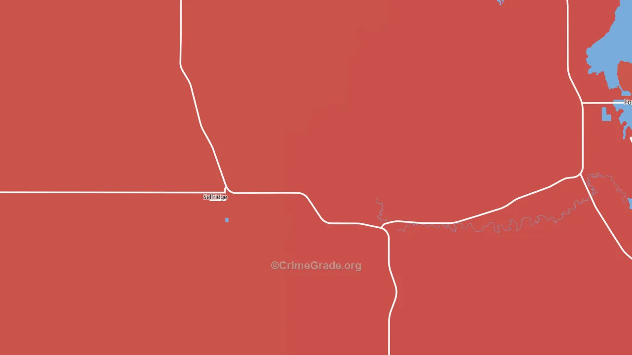 Selfridge, ND Map of Vandalism Rates