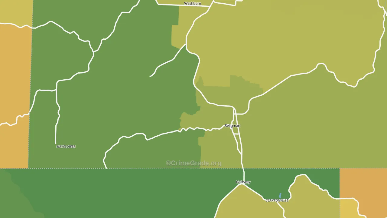 Seligman, MO Map of Vandalism Rates
