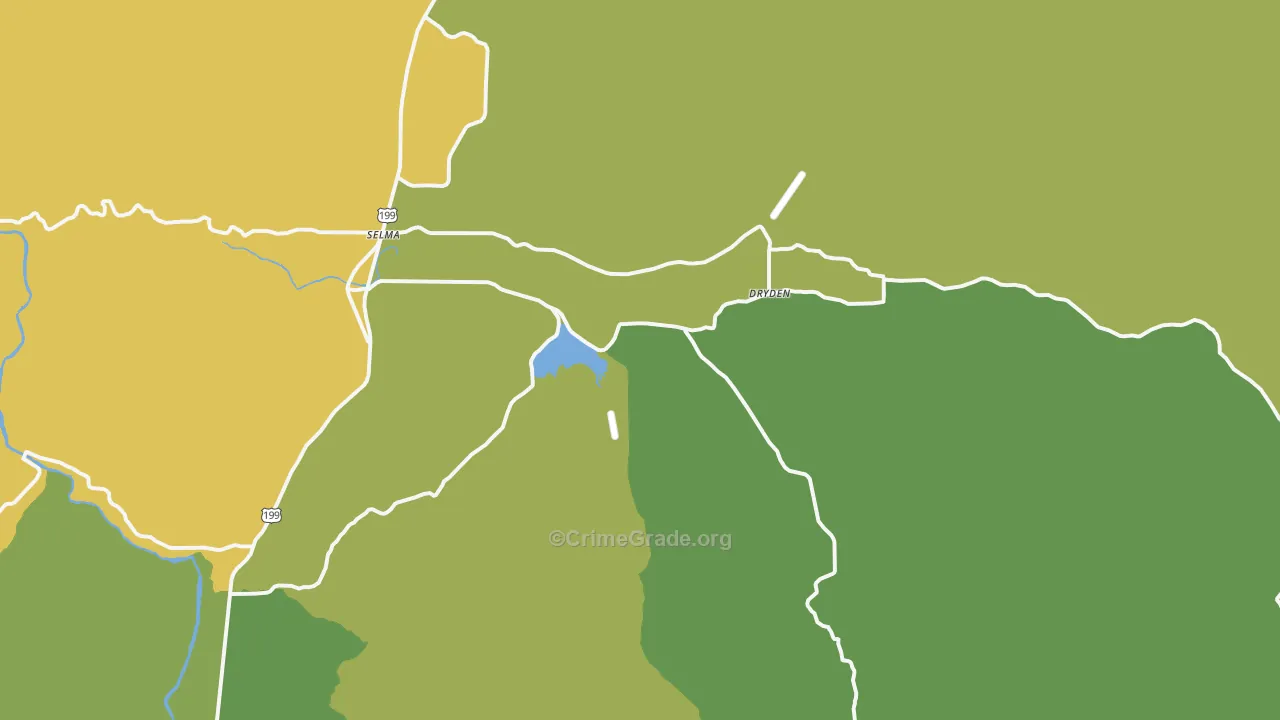Selma, OR Map of Vandalism Rates