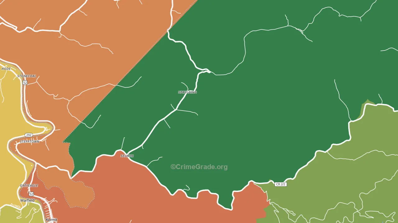 Selwyn, WV Map of Vandalism Rates