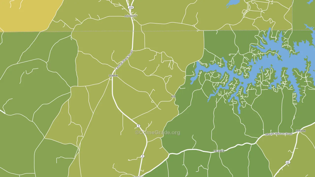 Seman, AL Map of Vandalism Rates