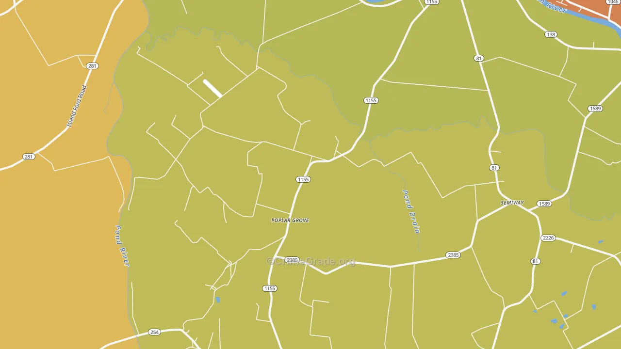 Semiway, KY Map of Vandalism Rates