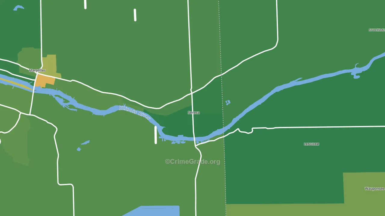 Seneca, IL Map of Vandalism Rates