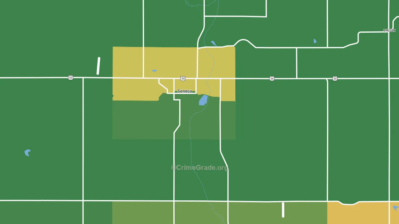 Seneca, KS Map of Vandalism Rates