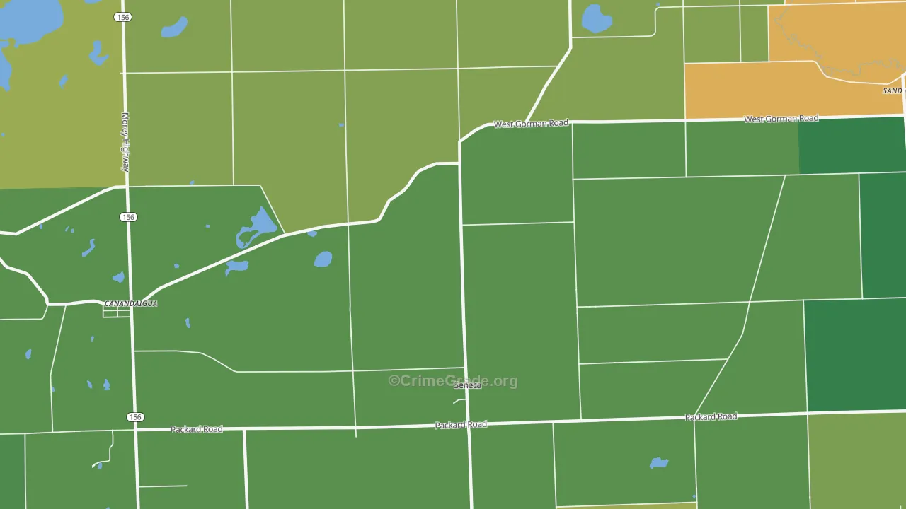 Seneca, MI Map of Vandalism Rates