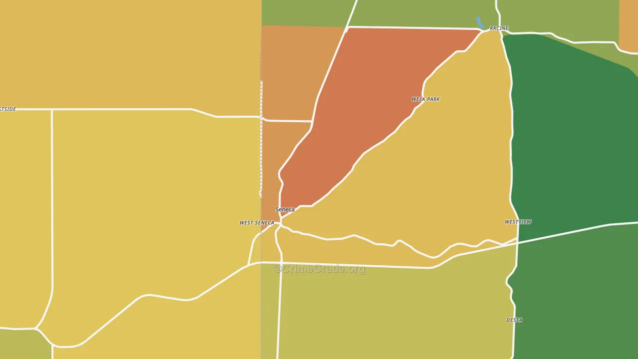 Seneca, MO Map of Vandalism Rates