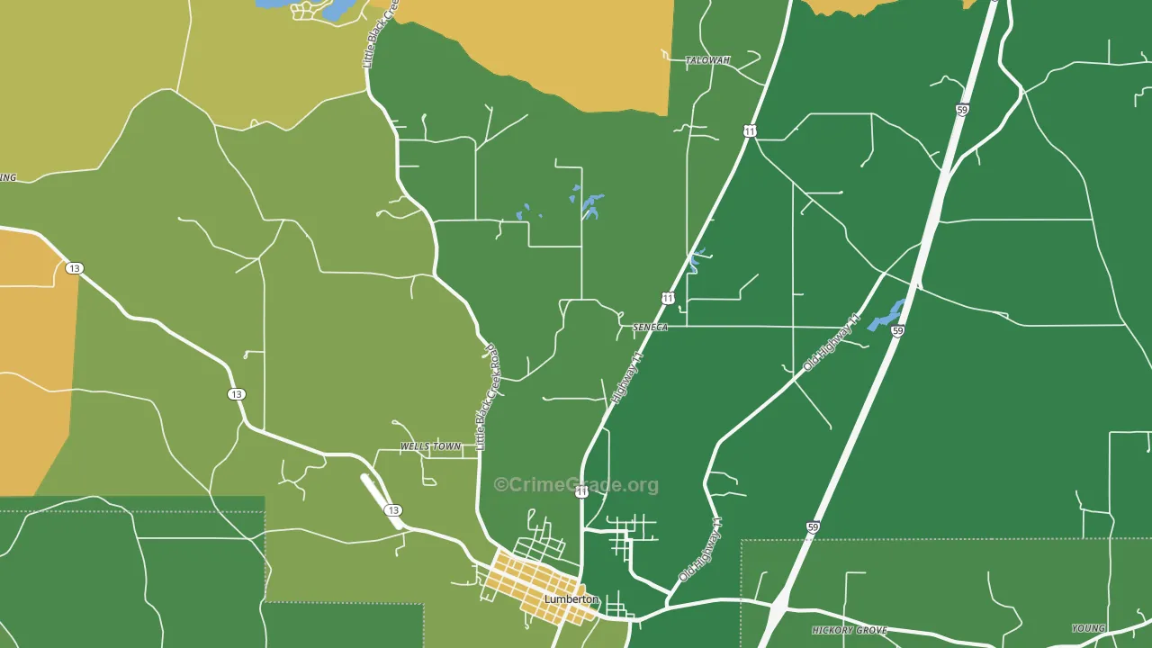 Seneca, MS Map of Vandalism Rates