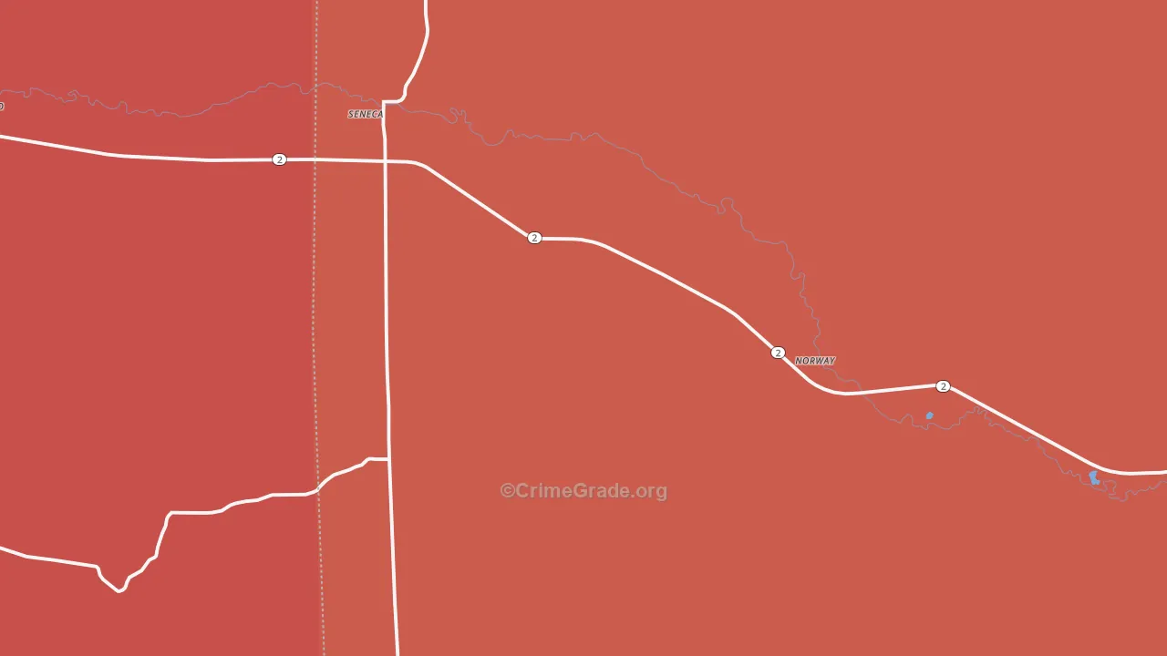 Seneca, NE Map of Vandalism Rates