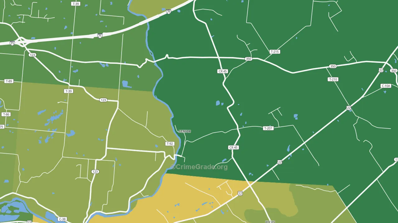 Senior, OH Map of Vandalism Rates