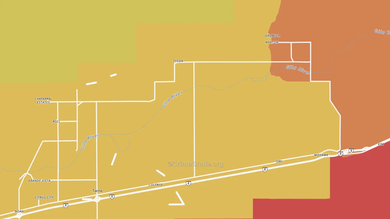 Sentinel, AZ Map of Vandalism Rates