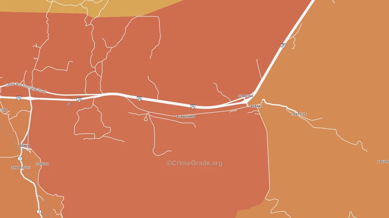 Serafina, NM Map of Vandalism Rates