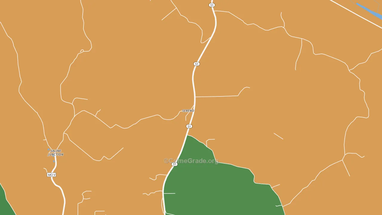 Sereno, MO Map of Vandalism Rates